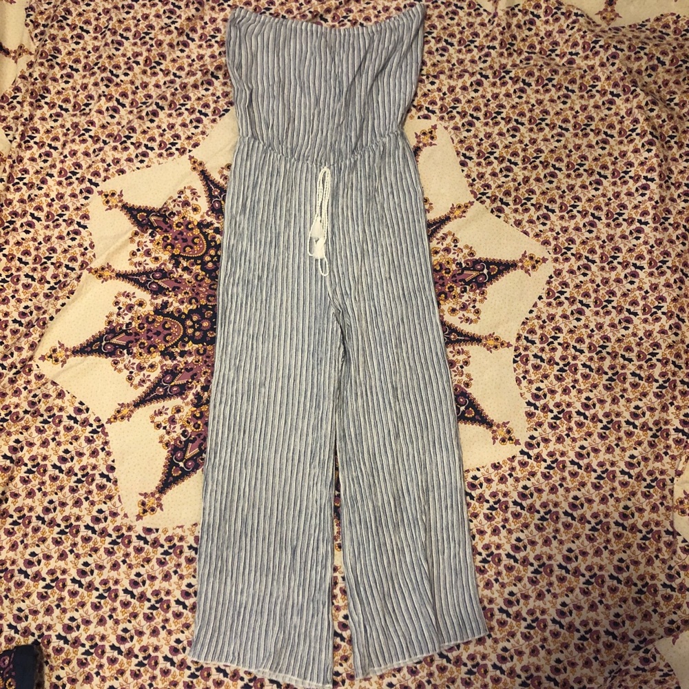 Striped Sleeveless Jumpsuit